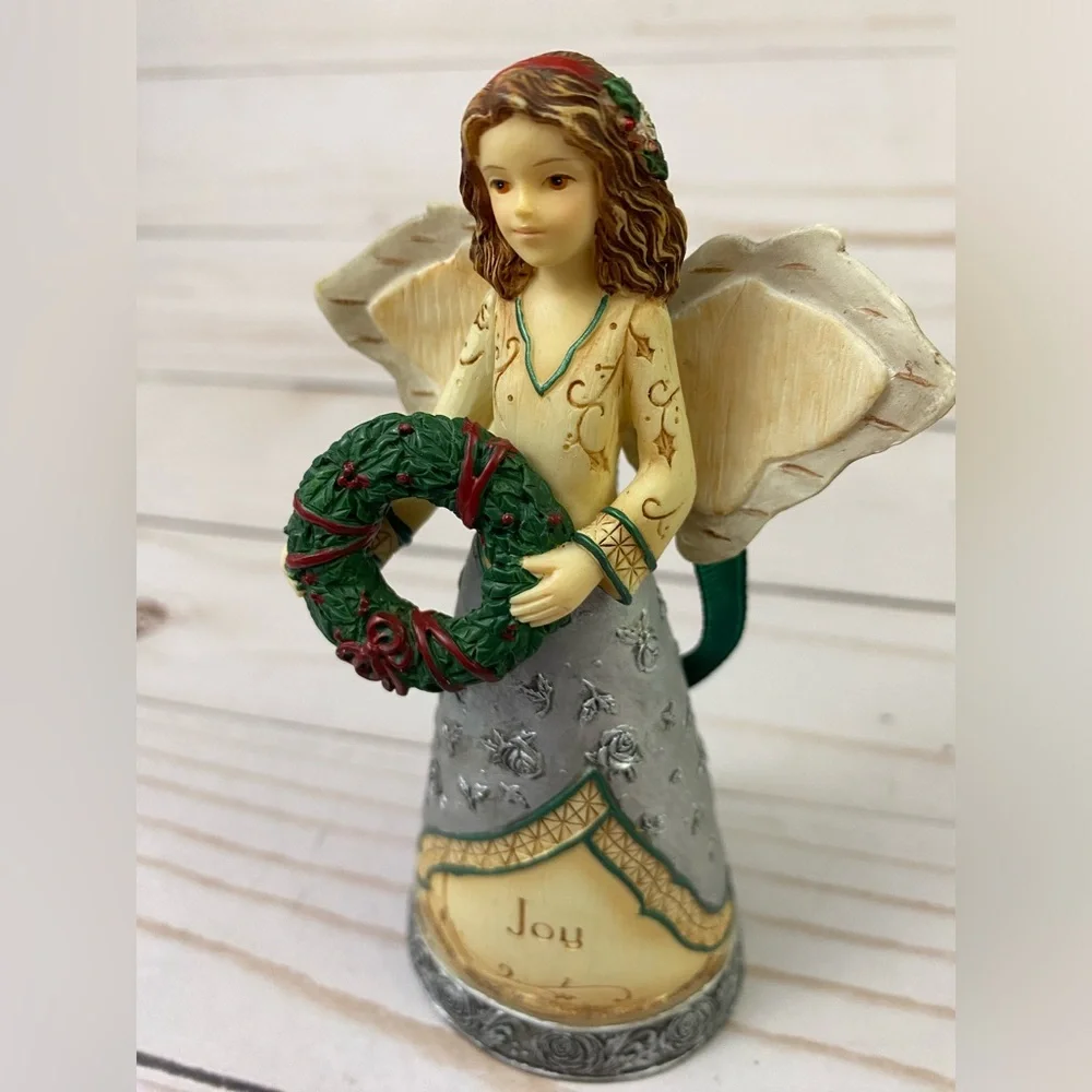 Pavilion Elements Angel Figurine Ornament 4.75” JOY 2007 Barbara McDonald